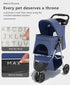 3 OS MOTOR Pet Stroller with Wheels for Small/Medium Pets, Portable Travel Foldable Carrier Jogger for Dog Cat Puppy