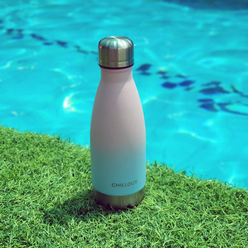 12 oz CHILLOUT LIFE Stainless Steel Water Bottle for Kids School: Double Wall Insulated Cola Bottle Shape for Cold
