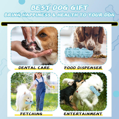Ice Lolly Dog Toys for Aggressive Chewers, Tough Chew Toys for Medium Large Dogs, Nearly Indestructible Rubber Toy