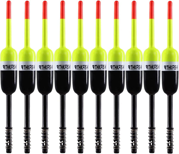 THKFISH Fishing Bobbers, Slip Bobbers for Fishing, Balsa Floats Crappie Fishing Bobbers Fixed Bobber (1.5"X0.59"X5.4",