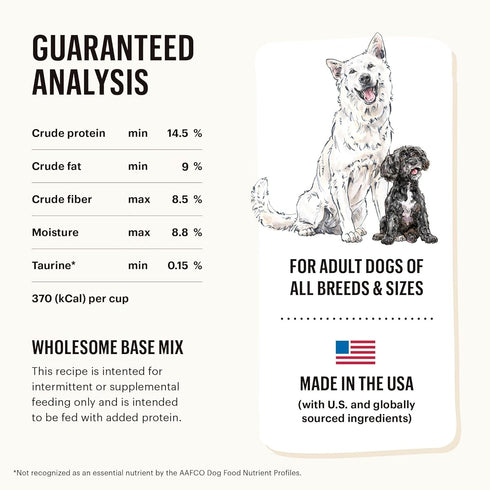 The Honest Kitchen Human Grade Dehydrated Grain Free Veggie, Nut & Seed Base Mix for Dogs, 3 lb