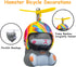 wonuu Duck Bike Bell with Light, Cute Hamster Bicycle Horn and Dashboard Decoration for Motorcycle