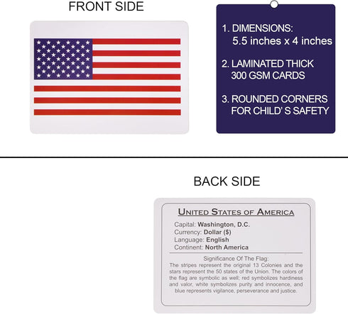 Country 195 195 390 Country World Flags Flash Cards for Kids, Currency Flash Cards, + = Educational Geography Games