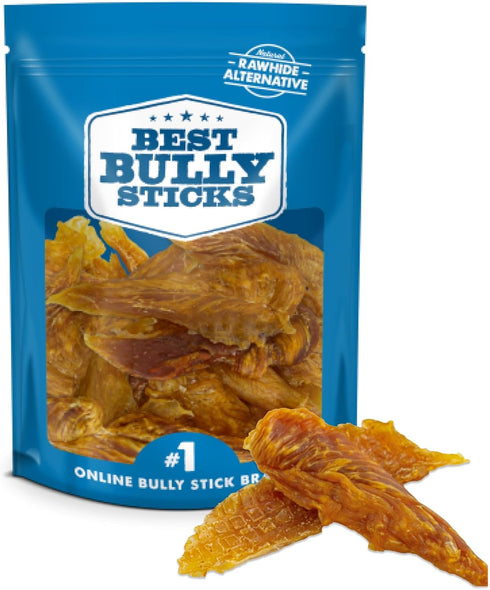 Best Bully Sticks Chicken Breast Dehydrated Dog Treats, 8 oz, All Natural High Protein Jerky Chews