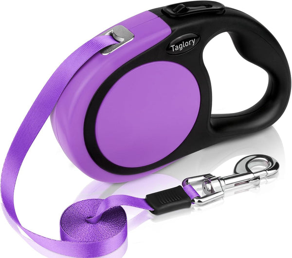 Taglory Retractable Dog Leash, 16ft No Tangle for Medium and Large Dogs up to 100 lbs, One-Handed Brake, Lock