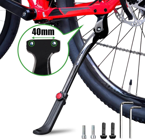 RBRL Bike Kickstand, Aluminium Alloy Adjustable Bicycle Stand for 24''-29'' Mountain Bike/Road Bike