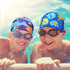 Geyoga Kids Swim Caps, 3 Pieces Unisex Bathing Swimming Hats for Boys and Girls, Long Short Hair