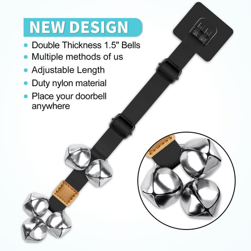 Housetraining Bell-5 1.5 COOYOO Dog Doorbells, Adjustable Potty Training Dog Bells, Upgraded for Training Your Puppy