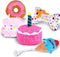 DoreenBow 5 Pack Dog Birthday Toys - Squeaky Birthday Cake Chew Toys for Small Dogs - Plush Birthday Box Gift