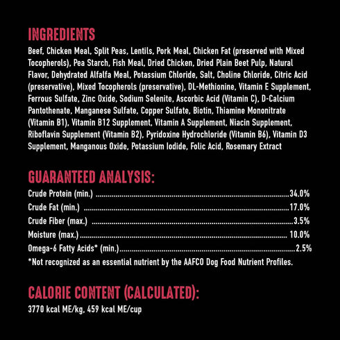 CRAVE Grain Free High Protein Adult Dry Dog Food, Beef, 4 lb. Bag