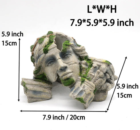 Reptile Cave Hideout Tank Accessories, Aquarium Hideaway Cave Decorations for Amphibians, Betta Fish, Shrimp, Lizards