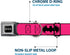 Buckle-Down Seatbelt Buckle Dog Collar - Bat Signal-3 Fuchsia/Black/Fuchsia - 1.5" Wide, Fits 16-23" Neck, Medium