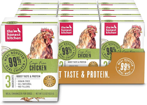 The Honest Kitchen Human Grade Grain Free Meal Booster - 99% Chicken (12 pack) - 5.5 oz