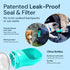 MalsiPree Leak Proof Portable Dog Water Bottle & Dispenser with Bowl, 12 oz, Blue