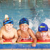 Geyoga Kids Swim Caps - 3 Pieces Bathing Hats for Boys and Girls, Polyester Pool Cap for Long Short Hair