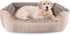 JOEJOY Washable Rectangle Dog Bed for Large Medium Small Dogs, Non-Slip Bottom, Soft Beige Calming Orthopedic Cuddler