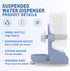 Rabbit Water Bottle Suspension Dispenser for Mini Pet Bunny, Guinea Pig, Chinchilla, 500ml BPA Free (Blue)