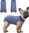 SAWMONG Blue Dog Recovery Suit, Post-Surgery Onesie for Female Dogs, XX-Large Size