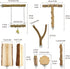 Bird Perches, 6pcs Natural Wood Stand Branches, Chewing Stick Accessories for Parakeet Lovebirds