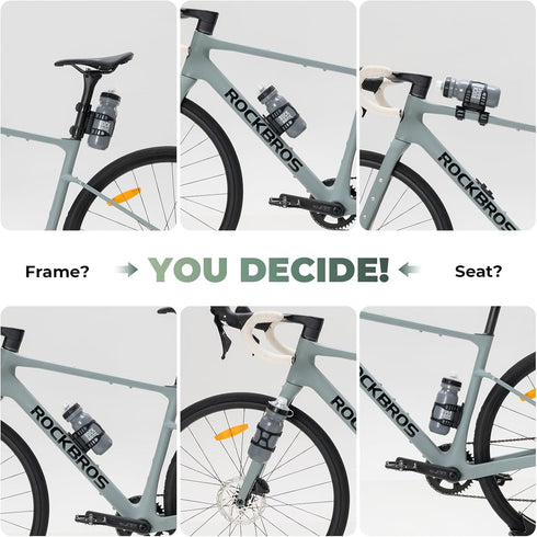 Backpacks, ROCKBROS Magnetic Strap Water Bottle Holder with Quick-Release Button for Road Bikes, Mountain Bikes