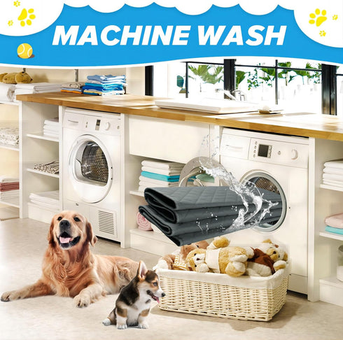 DOPLUSDO 48"x48" Washable Pee Pads for Dogs Reusable Puppy Pad Pet Training Pads, Waterproof Mat Non-Slip, Dog Pee Pad