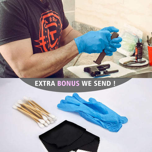Gun Cleaning Kit, Universal Handgun Cleaning Kit 25 in 1 for .22 .357/.38/9mm .40 .45 Caliber