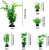 Fish Tank Accessories Green Plants, 10pcs Green Fish Tank Decorations, Aquarium Decor Plastic Plants by PietyPet
