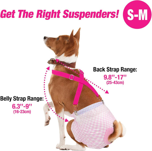 2 Pet Soft Dog Suspenders Pieces Female Dog Diaper Suspenders for Dogs Diaper Keeper Suspender for Dogs Skirt, Dogggy