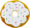 6 Inch Plush Pet Toy, Sprinkled Vanilla Donut with Squeaker Dog Chew Toy