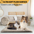Dog Bed Mat, Washable Dog Crate Pad Ultra Soft & Anti-Slip Large Dog Bed Fit Dog Crates & Kennels, Suitable for Dogs Up to 70 lbs, 36" x 23", Brown