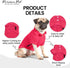 Parisian Pet Dog Polo Shirt, Breathable Cotton, Solid Color Summer Pullover, Pink for Medium Dogs