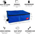 Portable 2-in-1 Double Pet Kennel/Shelter, Black/Royal Blue Fabric, 20"x20"x39", Car Seat-Belt Fixture Included
