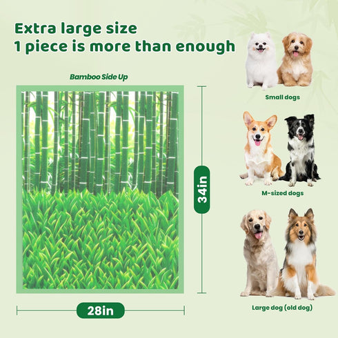 60 Count 28"x34" 6-Layer Puppy Pads XL - Extra Large Pee Pads for Dogs Odor Blocking, Leak-Proof Potty Training Pad