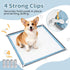 Greatbond 24" 24", 4 Pee Pad Holder for Dogs x Silicone Potty Tray with Holder Clamps, High Edge No-Spill Dog Training