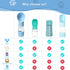 Dog Water Bottle, Multifunctional Portable Bottle with Food Container for Outdoor Activities, Blue