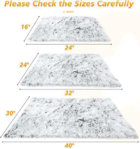 PJYuCien Fluffy Fleece Calming Pet Throw Blanket, Super Soft and Warm for Indoor Cats and Dogs, Small 16 * 24", Grey