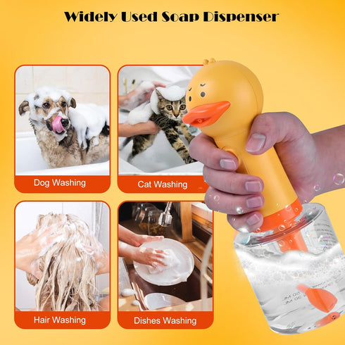 Electric Foaming Shampoo Dispenser for Dog and Cat Bathing, Rechargeable Soap Foaming Machine for Cleaning