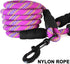 MayPaw Heavy Duty Rope Dog Leash, 3/4/5/6/7/8/10/12/15 FT Nylon Leash with Soft Padded Handle for Dogs