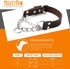 Mighty Paw Martingale Dog Collar - No Pull Design, Stainless Steel Chain, Brown Leather Martingale Training Collar