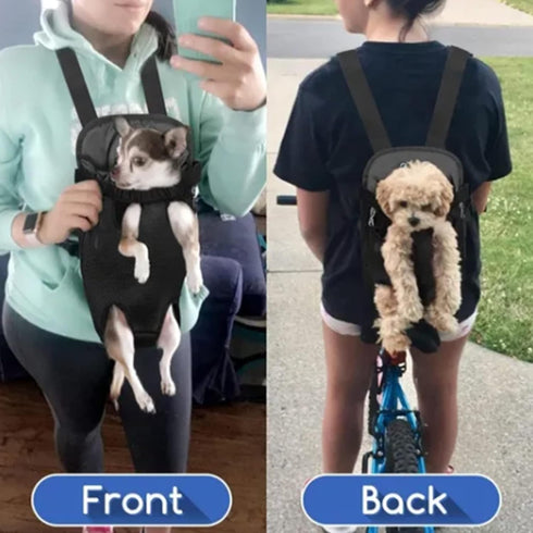 Pet Carrier Backpack, Multipurpose Dog Front Carrier Travel Bag, Adjustable Breathable Mesh for Small Medium Dogs