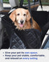 600D pettycare Dog Car Seat Cover for Back Seat, Heavy Duty Waterproof & Scratch-Resistant for Car with Side Flap, Pet
