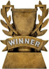 Winner Cup Trophy, 6 Inch Tall, Champion Golden Laurel Wreath Award, Engraved Plate on Request