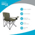 Internet's Best XL Padded Camping Folding Chair - Cooler Bag - Outdoor - Sports - Insulated Cup Holder - Heavy Duty