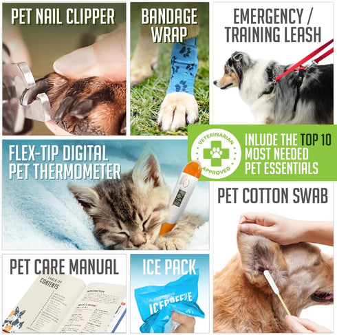 EVERLIT CARE 95 EVERLIT Pet Medic First Aid Kit | Pcs Vet-Approved Medical, Outdoor & Emergency Supplies for Dogs