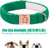 MR. CHUBBYFACE Winter Dog Collar, Adjustable Christmas Pet Collar for Small Medium Large Dogs (Green)
