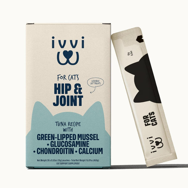 ivvi Hip & Joint for Cats Functional Cream with Glucosamine, Chondroitin, Green-Lipped Mussel