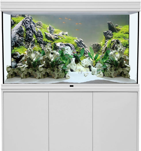 AWERT 48x24 inches Stone Fish Tank Background Aquatic Plant River Bed & Lake Aquarium Background Seaweed Aquarium Vinyl Background
