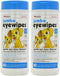 Petkin Jumbo Pet Eye Wipes, 80 Extra Moist Wipes, 2 Pack - Natural Formula for Dirt, Discharge, Tear Stains