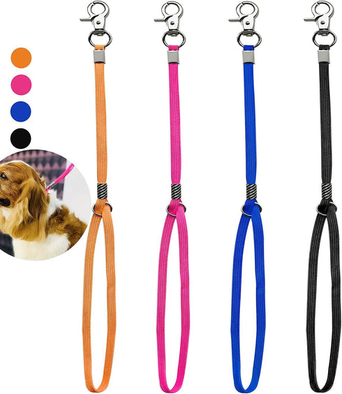 Pet Dog Grooming Loop, Adjustable Nylon Restraint Noose, Safety Tether Straps for Grooming Table, 4 Pack