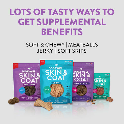 14 oz. Dogswell Skin & Coat Duck Recipe Meatballs Dog Treats